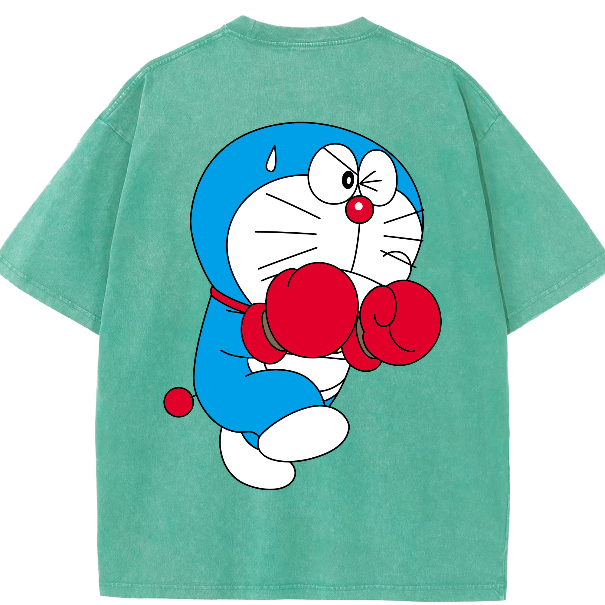 （画像用） ドラえもん Doraemon 綿100% ヴィンテージ風 半袖Tシャツ（背面プリント）